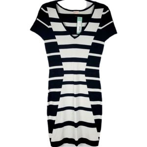 Pixley Loralee black white striped sweater dress medium NWT
